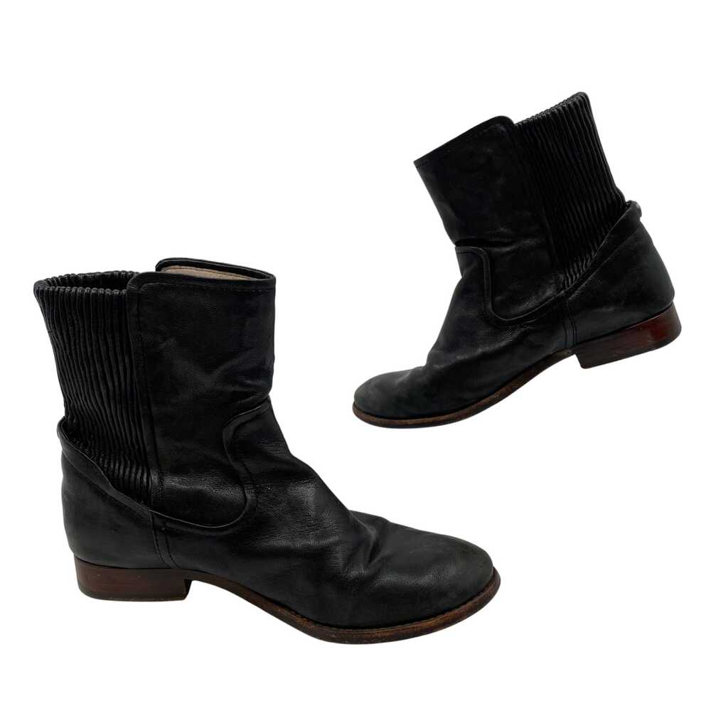 Frye Black Ankle Boots Melissa Short Scrunch | Womens 6.5